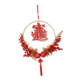 Maxbell Chinese New Year Pendant with Chinese Knot Tassel Oriental for Restaurant Style A