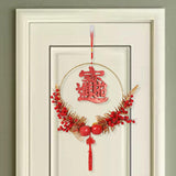 Maxbell Chinese New Year Pendant with Chinese Knot Tassel Oriental for Restaurant Style A