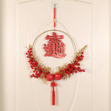 Maxbell Chinese New Year Pendant with Chinese Knot Tassel Oriental for Restaurant Style A