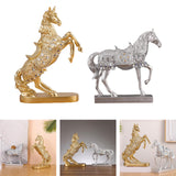 Maxbell Horse Statue Figurine Collection Decorative Ornament for Living Room Cabinet Aureate