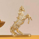 Maxbell Horse Statue Figurine Collection Decorative Ornament for Living Room Cabinet Aureate