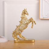 Maxbell Horse Statue Figurine Collection Decorative Ornament for Living Room Cabinet Aureate