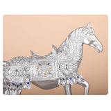 Maxbell Horse Statue Figurine Collection Decorative Ornament for Living Room Cabinet Argent
