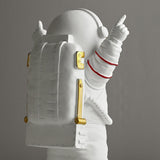 Maxbell 3 Pieces Modern Spaceman Figurines Astronaut Statue for Office Bedroom Table Aureate