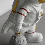 Maxbell 3 Pieces Modern Spaceman Figurines Astronaut Statue for Office Bedroom Table Aureate