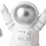 Maxbell 3 Pieces Modern Spaceman Figurines Astronaut Statue for Office Bedroom Table Argent