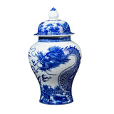 Maxbell Ceramic Flower Vase Temple Jar Storage Home Decoration Porcelain Ginger Jar Cloud Dragon