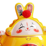 Maxbell Chinese Rabbit Bunny Statue Ceramic Money Saving Box Lovely and Funny Look Yellow