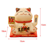 Maxbell Chinese Cat Ornaments Ceramic Statue for Yard Bedside Table Desktop Ornament Style A