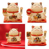 Maxbell Chinese Cat Ornaments Ceramic Statue for Yard Bedside Table Desktop Ornament Style A