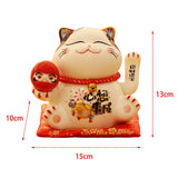 Maxbell Chinese Cat Ornaments Ceramic Statue for Yard Bedside Table Desktop Ornament Style B