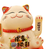 Maxbell Chinese Cat Ornaments Ceramic Statue for Yard Bedside Table Desktop Ornament Style C