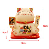 Maxbell Chinese Cat Ornaments Ceramic Statue for Yard Bedside Table Desktop Ornament Style C