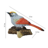 Maxbell Birds On A Branch Hanger Hanging Outdoor Tiles Resin Wall Coat Hook for Robe Red 13x4.5x8.5cm