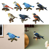 Maxbell Birds On A Branch Hanger Hanging Outdoor Tiles Resin Wall Coat Hook for Robe Red 13x4.5x8.5cm