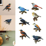 Maxbell Birds On A Branch Hanger Hanging Outdoor Tiles Resin Wall Coat Hook for Robe Red 13x4.5x8.5cm