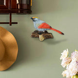 Maxbell Birds On A Branch Hanger Hanging Outdoor Tiles Resin Wall Coat Hook for Robe Red 13x4.5x8.5cm