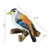 Maxbell Birds On A Branch Hanger Hanging Outdoor Tiles Resin Wall Coat Hook for Robe Yellow 10.7x3.5x9cm