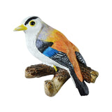 Maxbell Birds On A Branch Hanger Hanging Outdoor Tiles Resin Wall Coat Hook for Robe Yellow 10.7x3.5x9cm