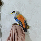 Maxbell Birds On A Branch Hanger Hanging Outdoor Tiles Resin Wall Coat Hook for Robe Yellow 10.7x3.5x9cm
