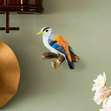 Maxbell Birds On A Branch Hanger Hanging Outdoor Tiles Resin Wall Coat Hook for Robe Yellow 10.7x3.5x9cm