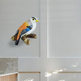 Maxbell Birds On A Branch Hanger Hanging Outdoor Tiles Resin Wall Coat Hook for Robe Yellow 10.7x3.5x9cm