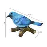 Maxbell Birds On A Branch Hanger Hanging Outdoor Tiles Resin Wall Coat Hook for Robe Blue 12x3.6x7.5cm