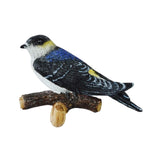 Maxbell Birds On A Branch Hanger Hanging Outdoor Tiles Resin Wall Coat Hook for Robe Black 12x3.5x6.5cm