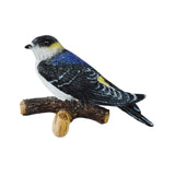 Maxbell Birds On A Branch Hanger Hanging Outdoor Tiles Resin Wall Coat Hook for Robe Black 12x3.5x6.5cm