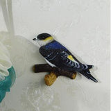 Maxbell Birds On A Branch Hanger Hanging Outdoor Tiles Resin Wall Coat Hook for Robe Black 12x3.5x6.5cm