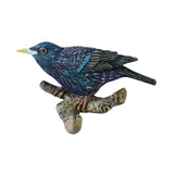 Maxbell Birds On A Branch Hanger Hanging Outdoor Tiles Resin Wall Coat Hook for Robe Dark Blue 12x3.5x7.3