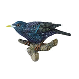 Maxbell Birds On A Branch Hanger Hanging Outdoor Tiles Resin Wall Coat Hook for Robe Dark Blue 12x3.5x7.3
