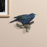 Maxbell Birds On A Branch Hanger Hanging Outdoor Tiles Resin Wall Coat Hook for Robe Dark Blue 12x3.5x7.3