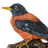 Maxbell Birds On A Branch Hanger Hanging Outdoor Tiles Resin Wall Coat Hook for Robe Orange 12x4x10cm