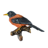 Maxbell Birds On A Branch Hanger Hanging Outdoor Tiles Resin Wall Coat Hook for Robe Orange 12x4x10cm