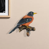 Maxbell Birds On A Branch Hanger Hanging Outdoor Tiles Resin Wall Coat Hook for Robe Orange 12x4x10cm