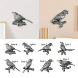Maxbell Birds On A Branch Hanger Storage Scarf Resin Wall Coat Hook for Door Windows Style A 13x4.5x8.3cm