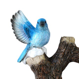 Maxbell Resin Wall Coat Hooks Door Storage Robe Headset Bag Birds On A Branch Hanger Blue 16x5.5x20cm