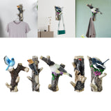 Maxbell Resin Wall Coat Hooks Door Storage Robe Headset Bag Birds On A Branch Hanger Blue 16x5.5x20cm