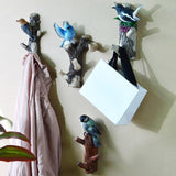 Maxbell Resin Wall Coat Hooks Door Storage Robe Headset Bag Birds On A Branch Hanger Blue 16x5.5x20cm