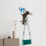 Maxbell Resin Wall Coat Hooks Door Storage Robe Headset Bag Birds On A Branch Hanger Blue 16x5.5x20cm