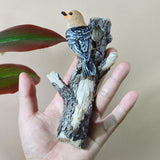 Maxbell Resin Wall Coat Hooks Door Storage Robe Headset Bag Birds On A Branch Hanger Yellow 8.5x4.5x18cm