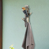 Maxbell Resin Wall Coat Hooks Door Storage Robe Headset Bag Birds On A Branch Hanger Yellow 8.5x4.5x18cm