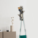 Maxbell Resin Wall Coat Hooks Door Storage Robe Headset Bag Birds On A Branch Hanger Yellow 8.5x4.5x18cm