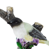 Maxbell Resin Wall Coat Hooks Door Storage Robe Headset Bag Birds On A Branch Hanger White 12.5x5x12.5cm