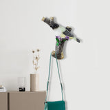 Maxbell Resin Wall Coat Hooks Door Storage Robe Headset Bag Birds On A Branch Hanger White 12.5x5x12.5cm