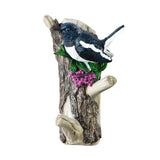 Maxbell Resin Wall Coat Hooks Door Storage Robe Headset Bag Birds On A Branch Hanger Black 10.5x5x18cm