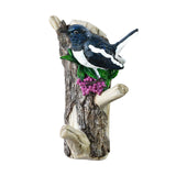 Maxbell Resin Wall Coat Hooks Door Storage Robe Headset Bag Birds On A Branch Hanger Black 10.5x5x18cm