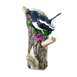 Maxbell Resin Wall Coat Hooks Door Storage Robe Headset Bag Birds On A Branch Hanger Black 10.5x5x18cm