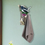 Maxbell Resin Wall Coat Hooks Door Storage Robe Headset Bag Birds On A Branch Hanger Black 10.5x5x18cm